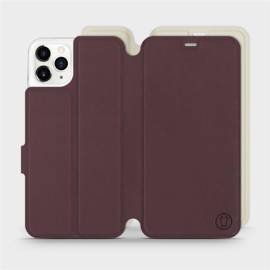 Hülle für Apple iPhone 11 Pro Max - Farbe Burgund mit Platin