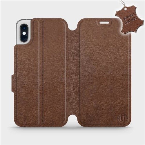 Hülle für Apple iPhone XS - Farbe Brown Leather