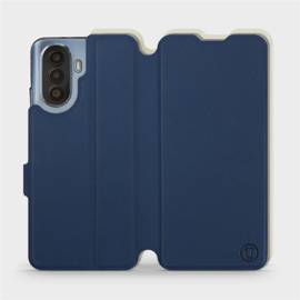 Hülle für Huawei Nova Y70 - Farbe Marineblau mit Platin