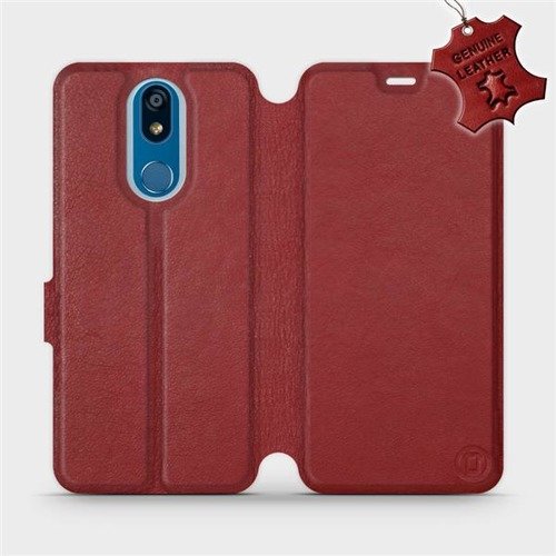 Hülle für LG K40 - Farbe Dark Red Leather