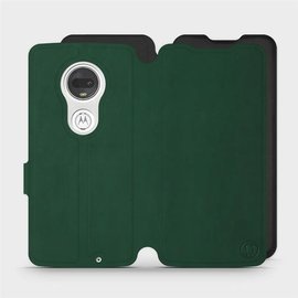 Hülle für Motorola Moto G7 Plus - Farbe Grün mit Schwarz