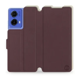 Hülle für Motorola Moto G85 5G - Farbe Burgund mit Platin