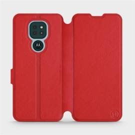 Hülle für Motorola Moto G9 Play - Farbe Red Leather