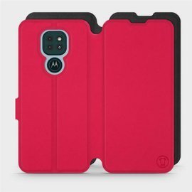 Hülle für Motorola Moto G9 Play - Farbe Rot mit Schwarz