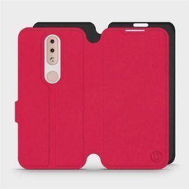 Hülle für Nokia 4.2 - Farbe Rot mit Schwarz