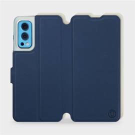 Hülle für OnePlus Nord 2 5G - Farbe Marineblau mit Platin