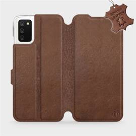 Hülle für Samsung Galaxy A03S - Farbe Brown Leather