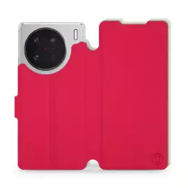 Hülle für Vivo X90 Pro - Farbe Rot mit Platin