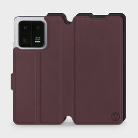 Hülle für Xiaomi 13 Pro - Farbe Burgund mit Schwarz