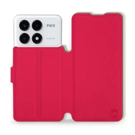 Hülle für Xiaomi POCO F6 Pro - Farbe Rot mit Platin