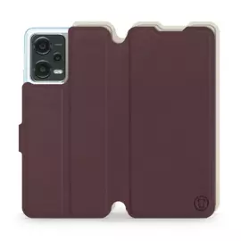 Hülle für Xiaomi POCO X5 5G - Farbe Burgund mit Platin