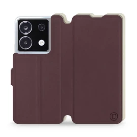 Hülle für Xiaomi POCO X6 - Farbe Burgund mit Platin