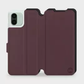 Hülle für Xiaomi Redmi A2 Plus - Farbe Burgund mit Schwarz