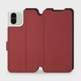 Hülle für Xiaomi Redmi A2 Plus - Farbe Dunkelrot mit Schwarz