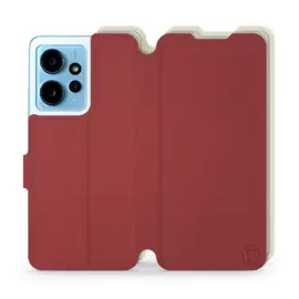 Hülle für Xiaomi Redmi Note 12 4G - Farbe Dunkelrot mit Platin