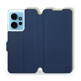 Hülle für Xiaomi Redmi Note 12 4G - Farbe Marineblau mit Platin