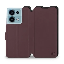 Hülle für Xiaomi Redmi Note 13 Pro 4G - Farbe Burgund mit Schwarz