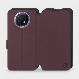 Hülle für Xiaomi Redmi Note 9T - Farbe Burgund mit Schwarz