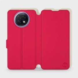 Hülle für Xiaomi Redmi Note 9T - Farbe Rot mit Platin