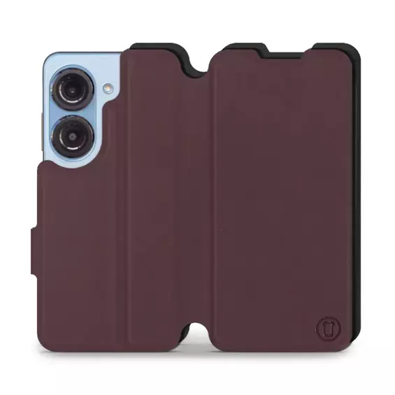 Hülle für Asus Zenfone 10 - Farbe Burgund mit Schwarz