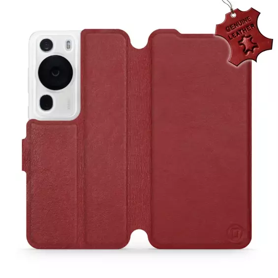 Hülle für Huawei P60 Pro - Farbe Dark Red Leather