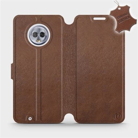 Hülle für Motorola Moto G6 - Farbe Brown Leather