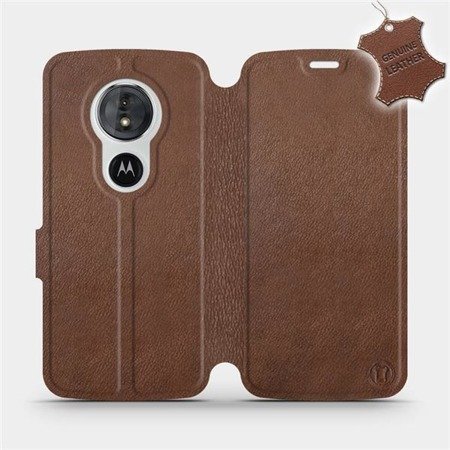 Hülle für Motorola Moto G6 Play - Farbe Brown Leather