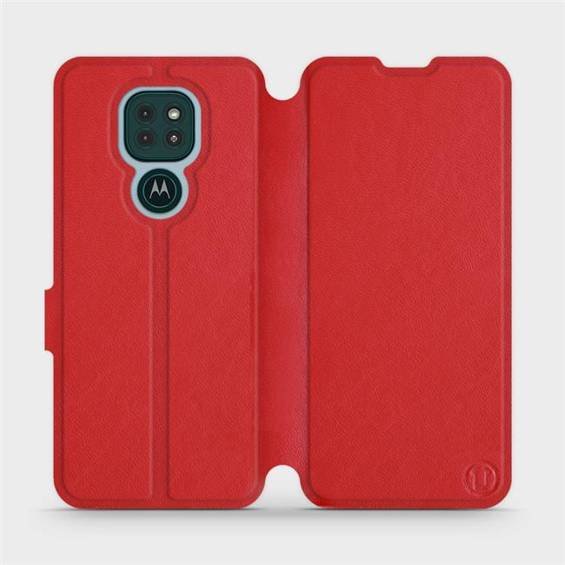 Hülle für Motorola Moto G9 Play - Farbe Red Leather