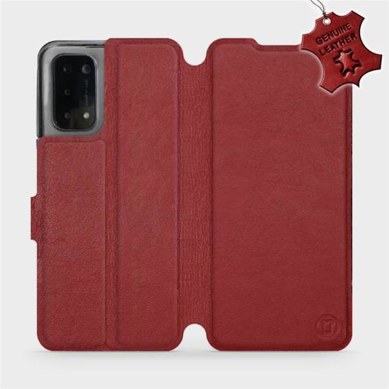 Hülle für OPPO A74 5G - Farbe Dark Red Leather