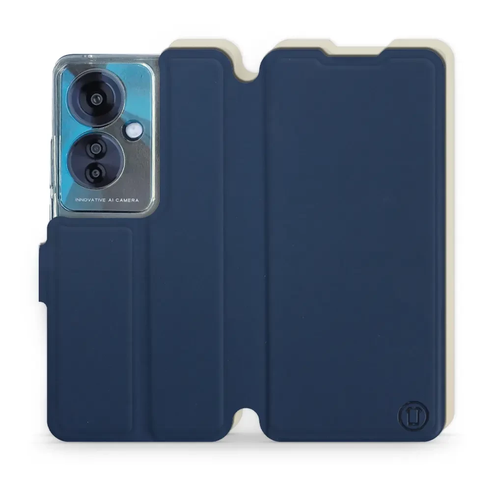 Hülle für OPPO Reno 11F - Farbe Marineblau mit Platin