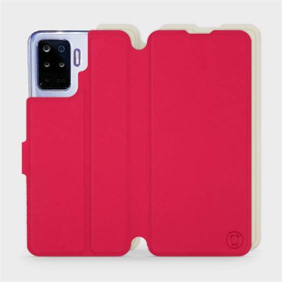 Hülle für OPPO Reno 5 Lite - Farbe Rot mit Platin