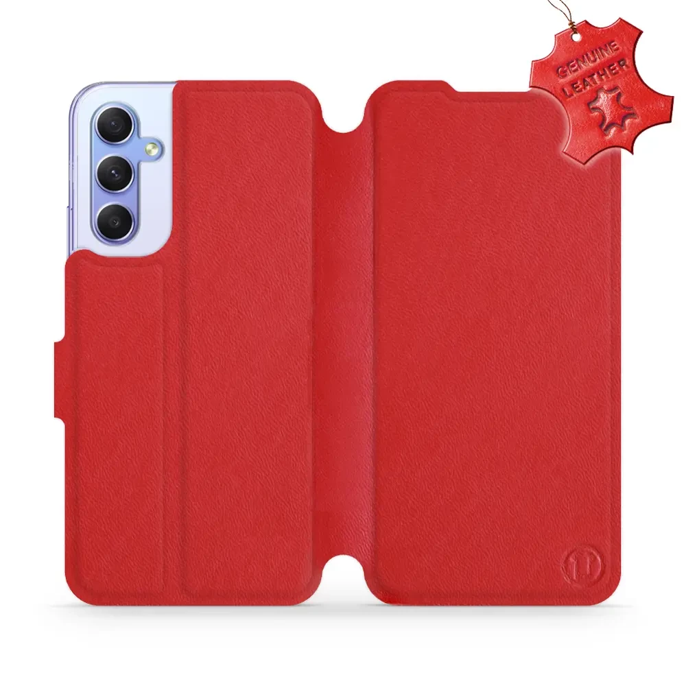 Hülle für Samsung Galaxy A34 5G - Farbe Red Leather