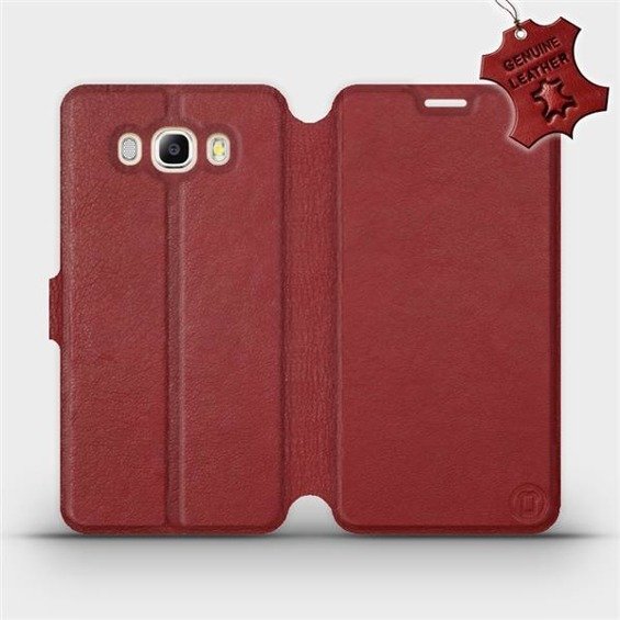 Hülle für Samsung Galaxy J7 2016 - Farbe Dark Red Leather