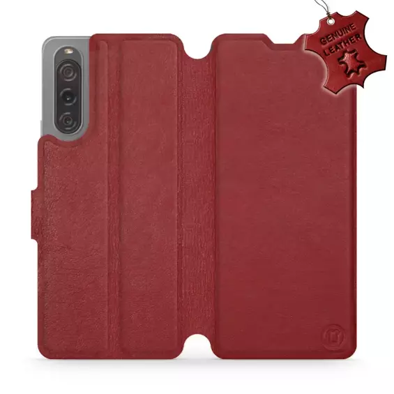 Hülle für Sony Xperia 10 V - Farbe Dark Red Leather