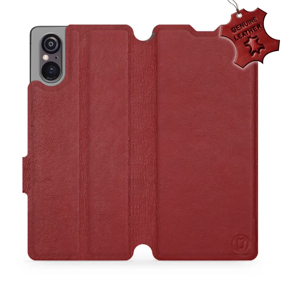 Hülle für Sony Xperia 5 V - Farbe Dark Red Leather