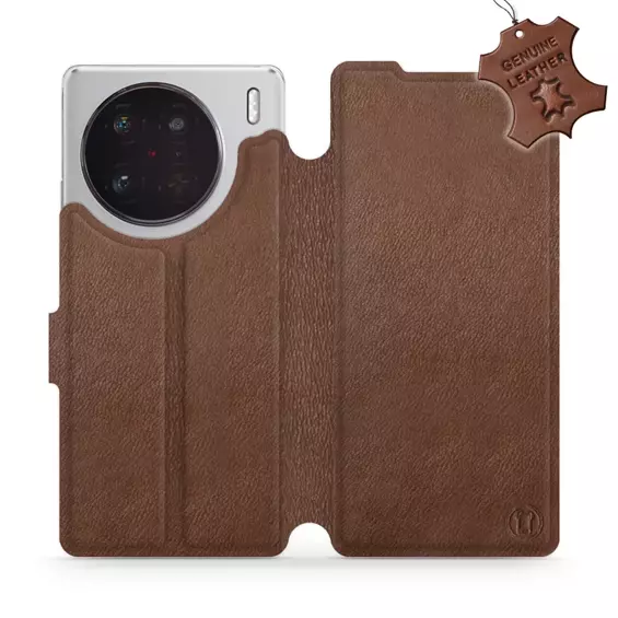 Hülle für Vivo X90 Pro - Farbe Brown Leather