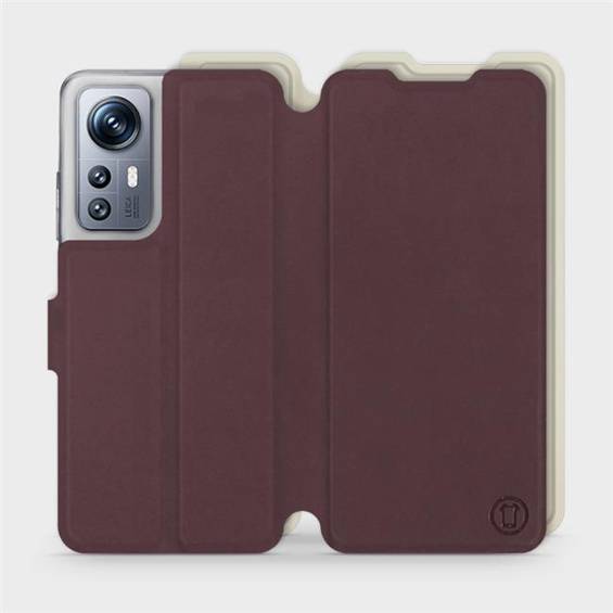 Hülle für Xiaomi 12S - Farbe Burgund mit Platin