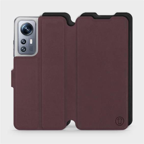 Hülle für Xiaomi 12S - Farbe Burgund mit Schwarz