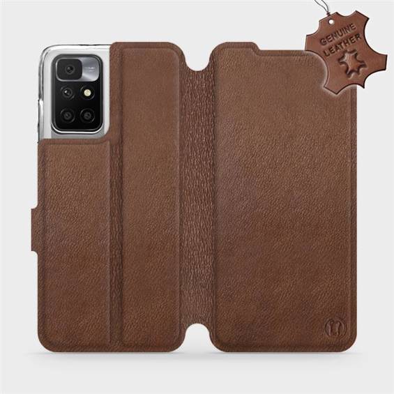 Hülle für Xiaomi Redmi 10 - Farbe Brown Leather