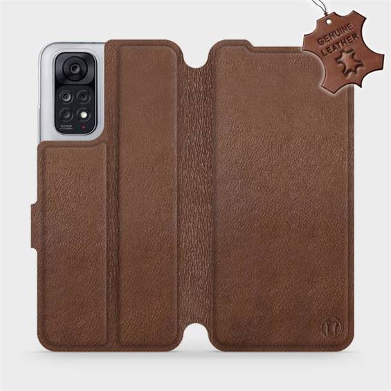 Hülle für Xiaomi Redmi Note 11S - Farbe Brown Leather