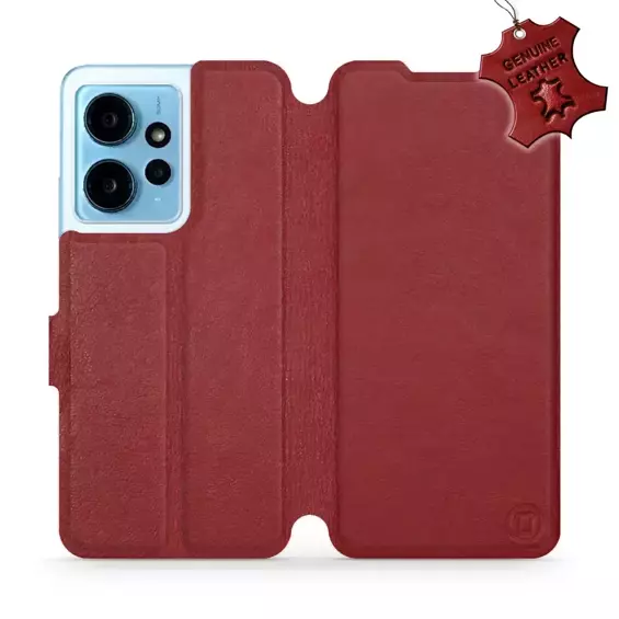 Hülle für Xiaomi Redmi Note 12 4G - Farbe Dark Red Leather