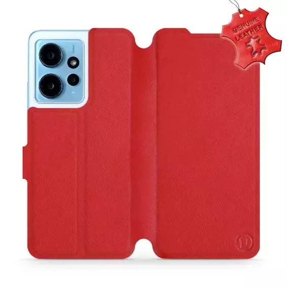 Hülle für Xiaomi Redmi Note 12 4G - Farbe Red Leather