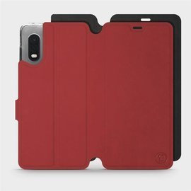 Hülle für Samsung Galaxy Xcover Pro - Farbe Dunkelrot mit Schwarz