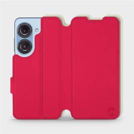 Hülle für Asus Zenfone 9 - Farbe Rot mit Platin