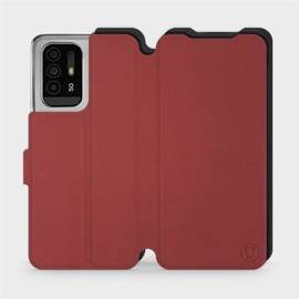 Hülle für OPPO Reno 5 Z - Farbe Dunkelrot mit Schwarz