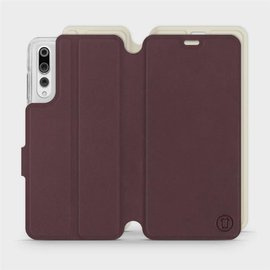 Hülle für Huawei P20 Pro - Farbe Burgund mit Platin