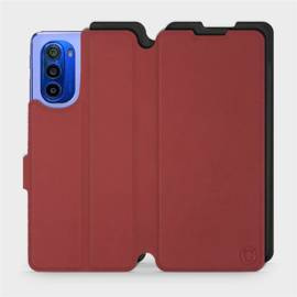 Hülle für Motorola Moto G51 5G - Farbe Dunkelrot mit Schwarz