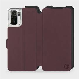 Hülle für Xiaomi Redmi Note 10 - Farbe Burgund mit Schwarz