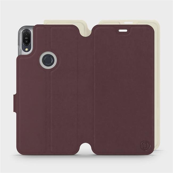 Hülle für Asus Zenfone Max Pro M1 ZB602KL - Farbe Burgund mit Platin