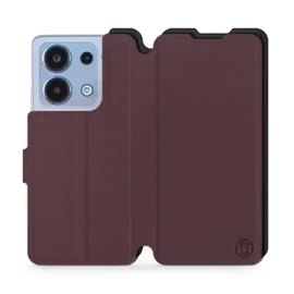 Hülle für Xiaomi Redmi Note 13 4G - Farbe Burgund mit Schwarz